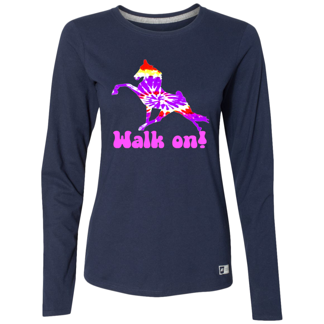 TIE DYE WALK ON 64LTTX Ladies’ Essential Dri-Power Long Sleeve Tee