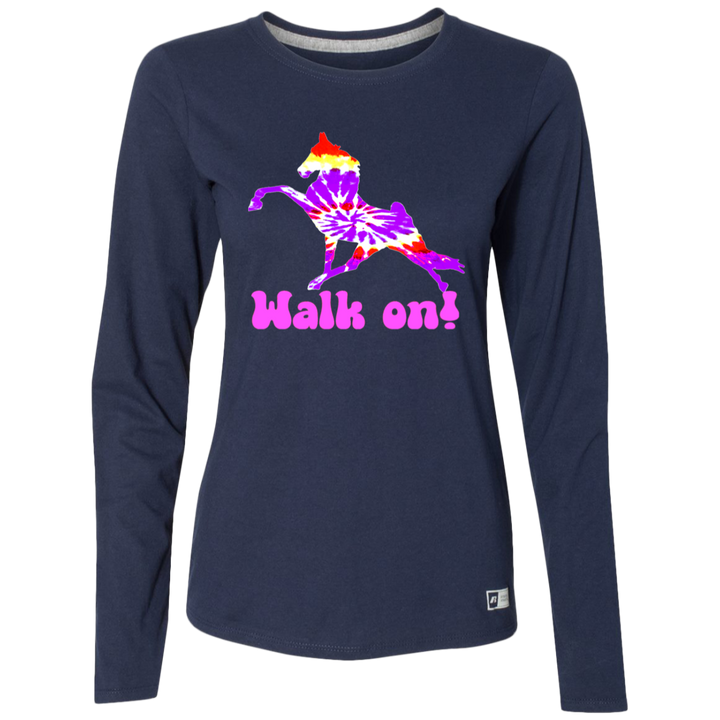 TIE DYE WALK ON 64LTTX Ladies’ Essential Dri-Power Long Sleeve Tee