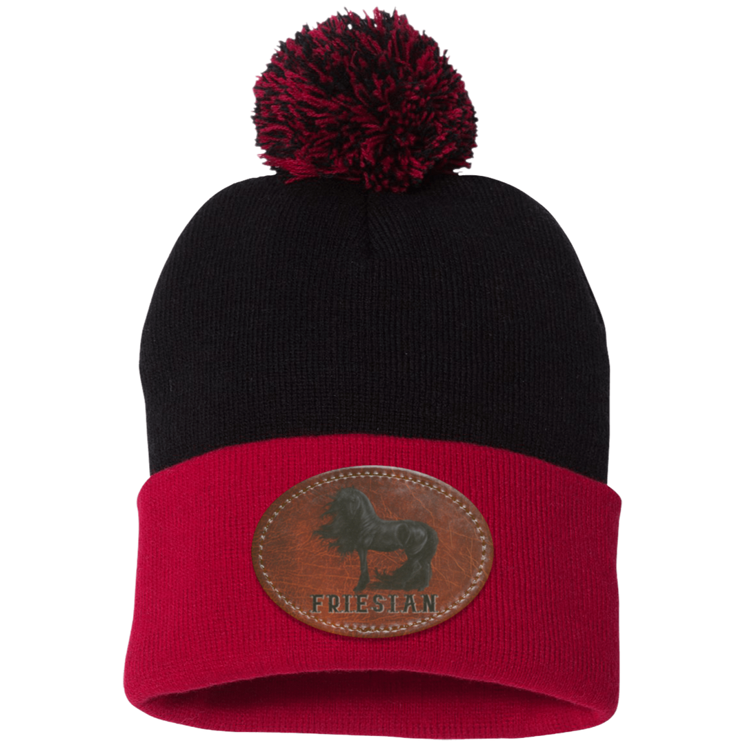 FRIESIAN ON LEATHER SP15 Pom Pom Knit Cap - Patch