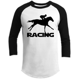 RACING (BLACK) 4HORSE T200 3/4 Raglan Sleeve Shirt