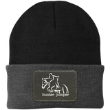 HUNTER JUMPER BLACK LEATHER CP90 Knit Cap - Patch