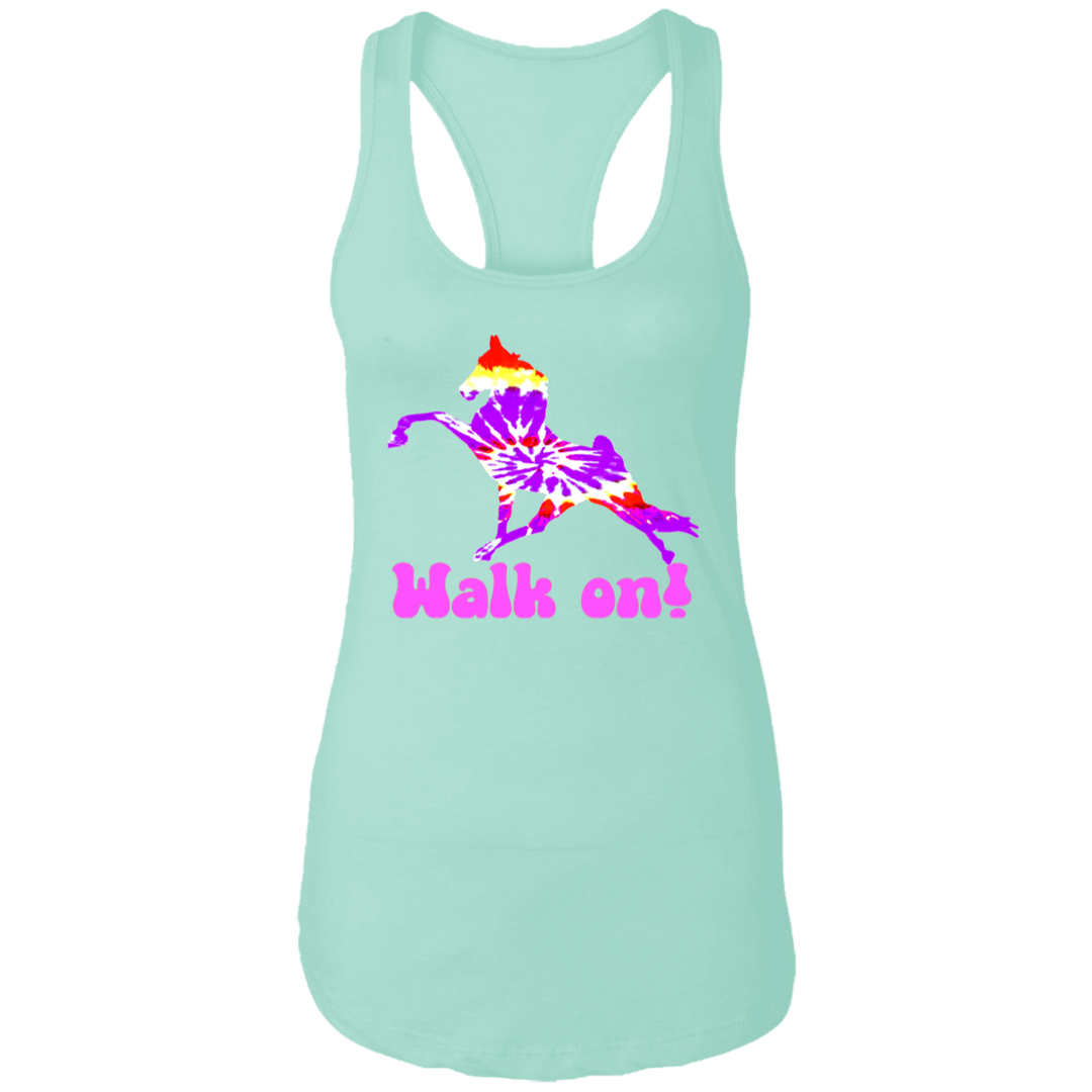 TIE DYE WALK ON NL1533 Ladies Ideal Racerback Tank