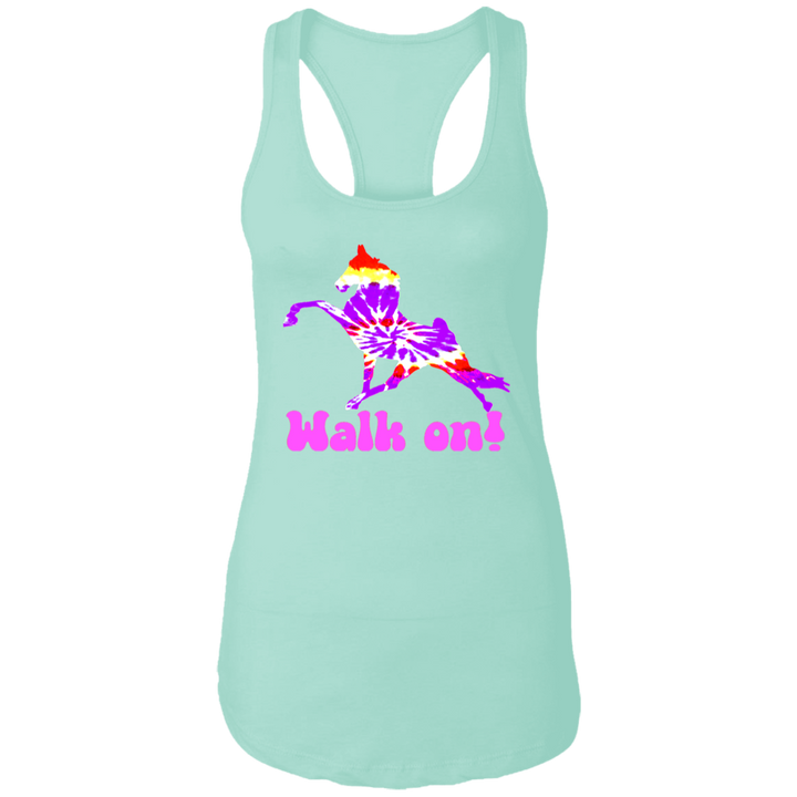 TIE DYE WALK ON NL1533 Ladies Ideal Racerback Tank