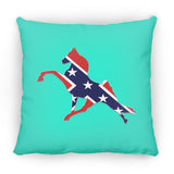 Rebel on the Rail Tennessee Walking Horse Performance ZP14 Small Square Pillow