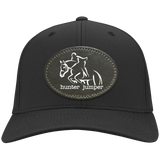 HUNTER JUMPER BLACK LEATHER CP80 Twill Cap - Patch
