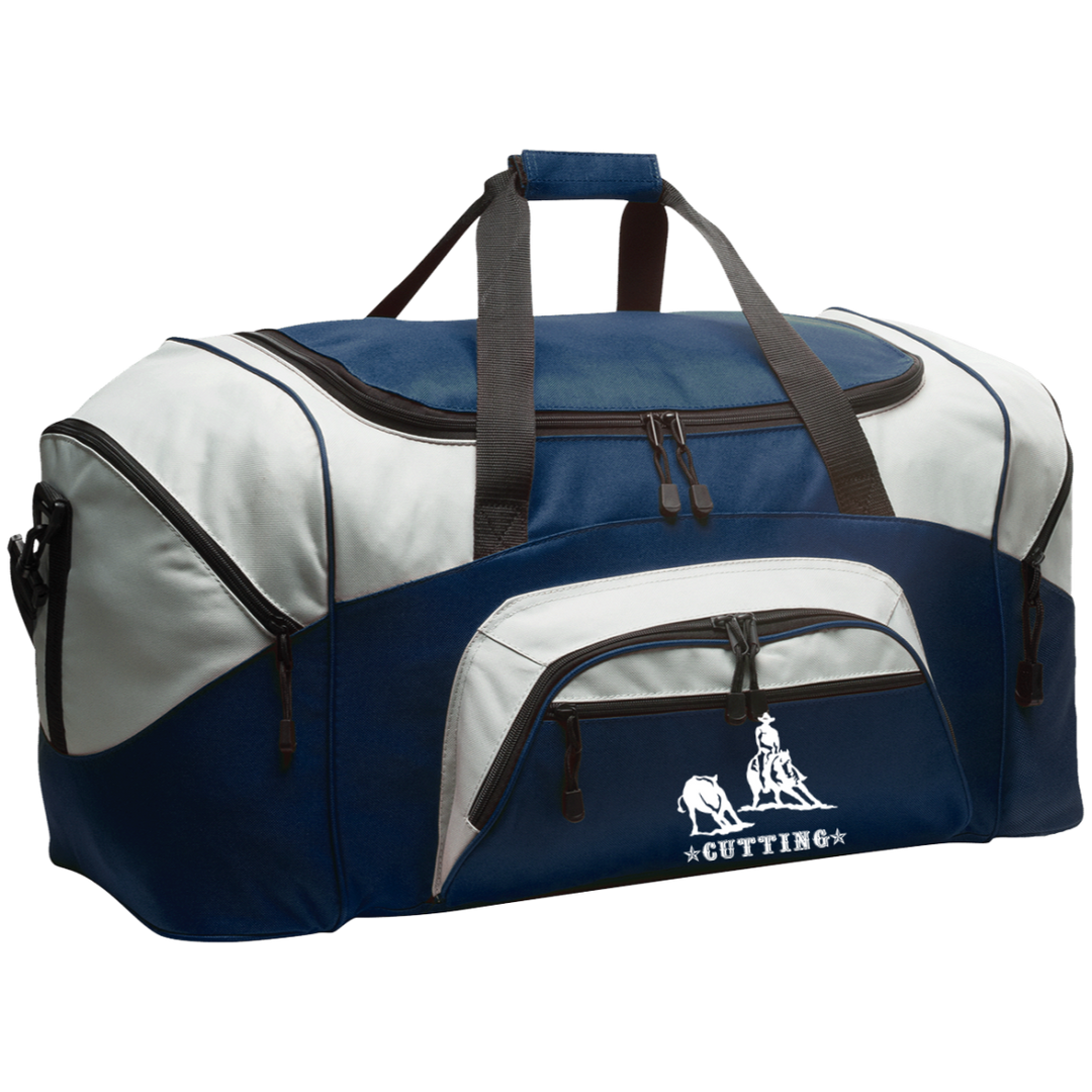 CUTTING STYLE 1 (white) 4HORSE BG99 Colorblock Sport Duffel