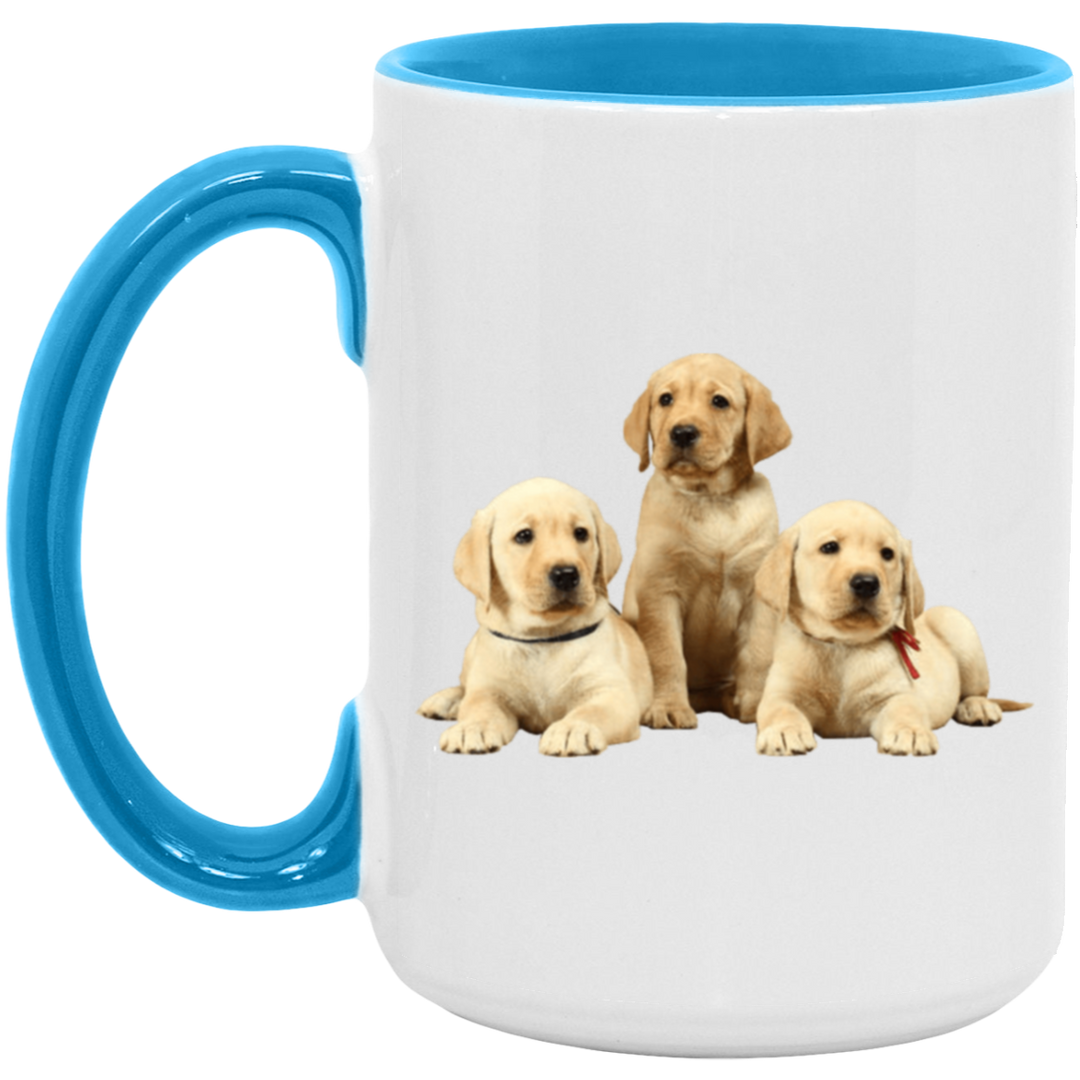 YELLOW LAB PUPS 1 AM15OZ 15oz. Accent Mug