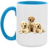 YELLOW LAB PUPS 1 AM15OZ 15oz. Accent Mug