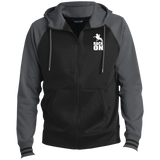 RACK ON RACKING (WHITE ART) ST236 Men's Sport-Wick® Full-Zip Hooded Jacket