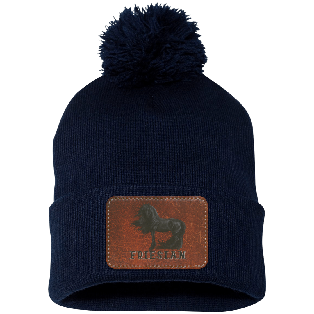 FRIESIAN ON LEATHER SP15 Pom Pom Knit Cap - Patch