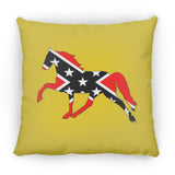 Rebel on the Rail Tennessee Walking Horse Pleasure ZP14 Small Square Pillow
