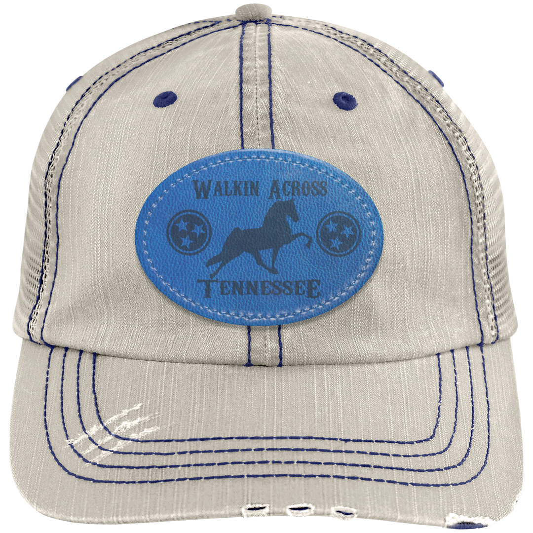 WALKIN ACROSS TENNESSEE TWH 6990 Distressed Unstructured Trucker Cap - Patch