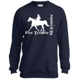 MISSOURI FOX TROTTER (white) 4HORSE PC90Y Youth Crewneck Sweatshirt