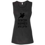 HAPPILY EVER AFTER (TWH Performance) Blk B8803 Ladies' Flowy Muscle Tank