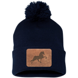 TENNESSEE WALKING HORSE PERFORMANCE LEATHER SP15 Pom Pom Knit Cap - Patch
