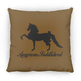 American Saddlebred 2 (black) ZP18 Large Square Pillow