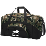 RACING (white) 4HORSE BG99 Colorblock Sport Duffel