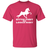 SITTIN TIGHT LOOKIN RIGHT TWH PERFORMANCE(WHITE) G500 5.3 oz. T-Shirt