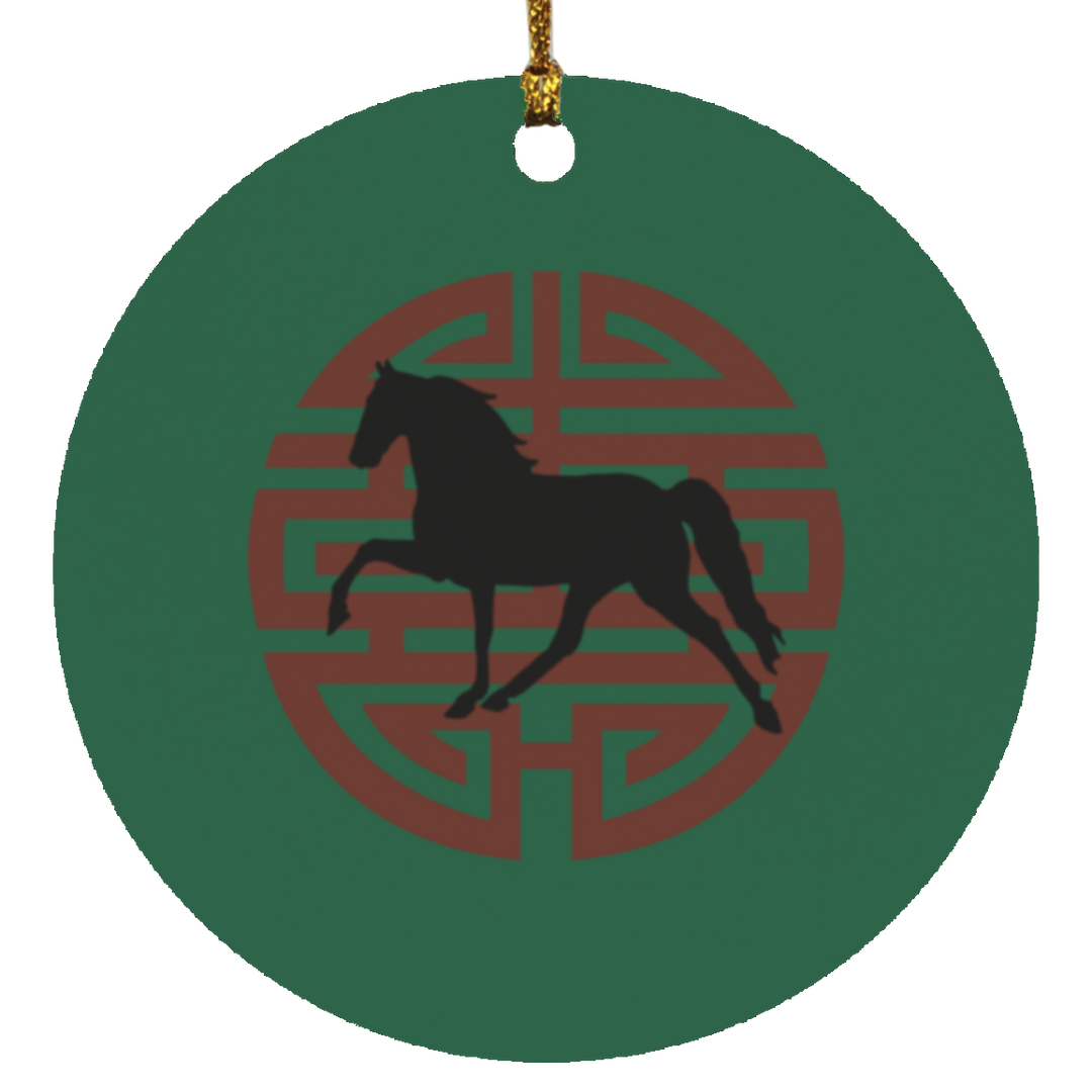 Tennessee Walking Horse Pleasure on Japanese Art SUBORNC Circle Ornament