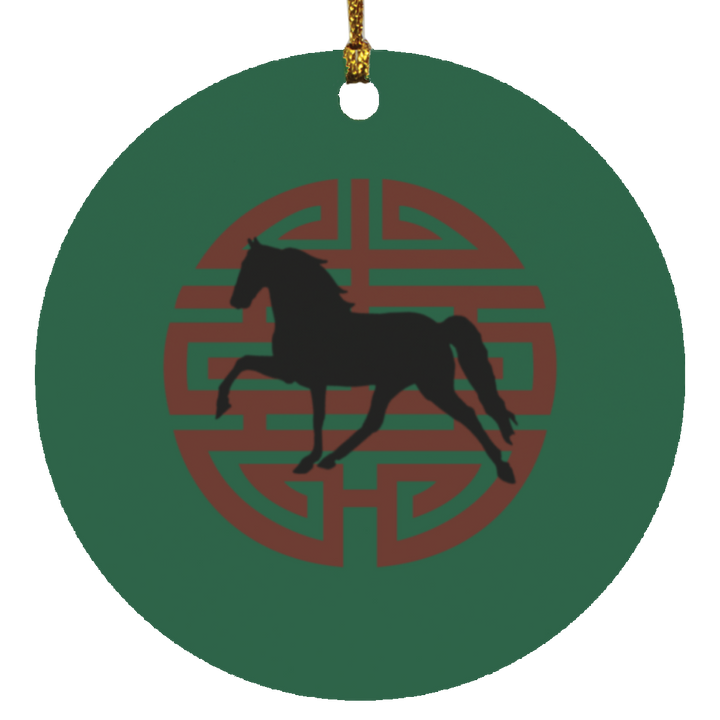 Tennessee Walking Horse Pleasure on Japanese Art SUBORNC Circle Ornament