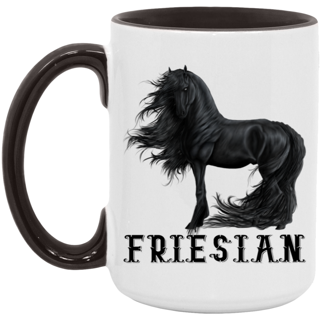 FRIESIAN STYLE 1 4HORSE AM15OZ 15oz. Accent Mug