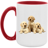 YELLOW LAB PUPS 1 AM15OZ 15oz. Accent Mug