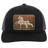 AMERICAN SADDLEBRED LEATHER PATCH (BURBURY) 104C Trucker Snap Back - Patch