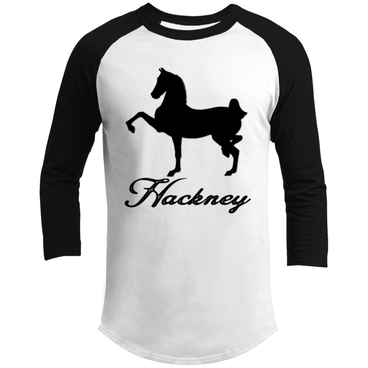 HACKNEY DESIGN 1 (black) 4HORSE T200 3/4 Raglan Sleeve Shirt