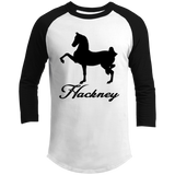HACKNEY DESIGN 1 (black) 4HORSE T200 3/4 Raglan Sleeve Shirt