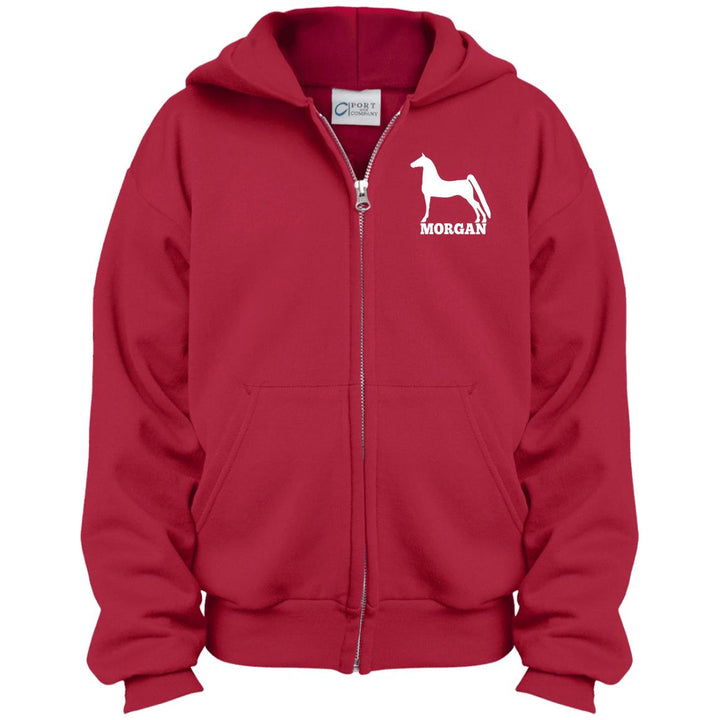 Morgan PC90YZH Youth Full Zip Hoodie