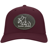 HUNTER JUMPER BLACK LEATHER CP80 Twill Cap - Patch