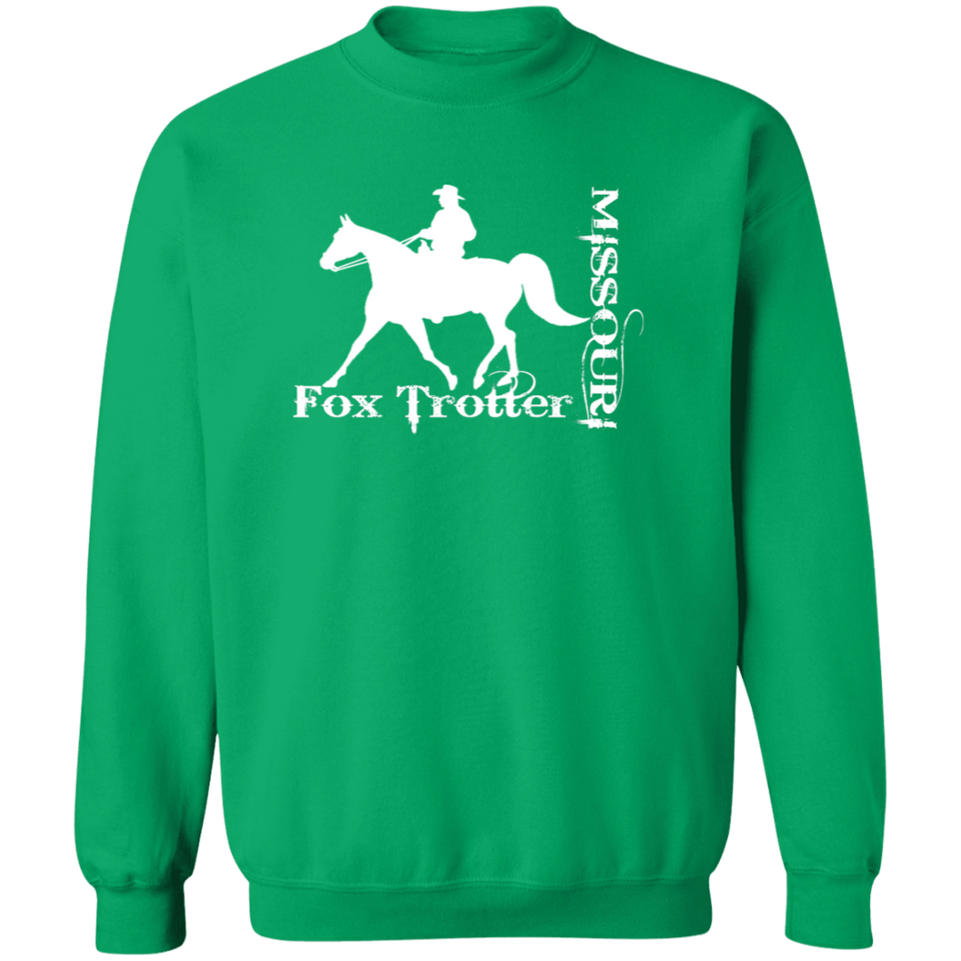 MISSOURI FOX TROTTER (white) 4HORSE G180 Crewneck Pullover Sweatshirt