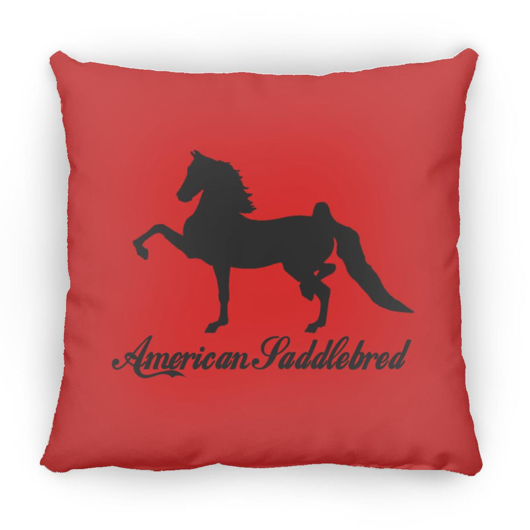 American Saddlebred 2 (black) ZP18 Large Square Pillow