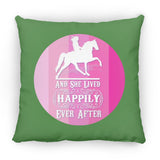 SHE LIVED HAPPILY TWH PLEASURE SHADES OF PINK ZP18 Large Square Pillow