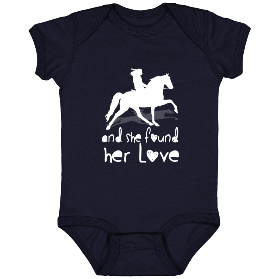 SHE FOUND HER LOVE (TWH pleasure) white art 4424 Infant Fine Jersey Bodysuit