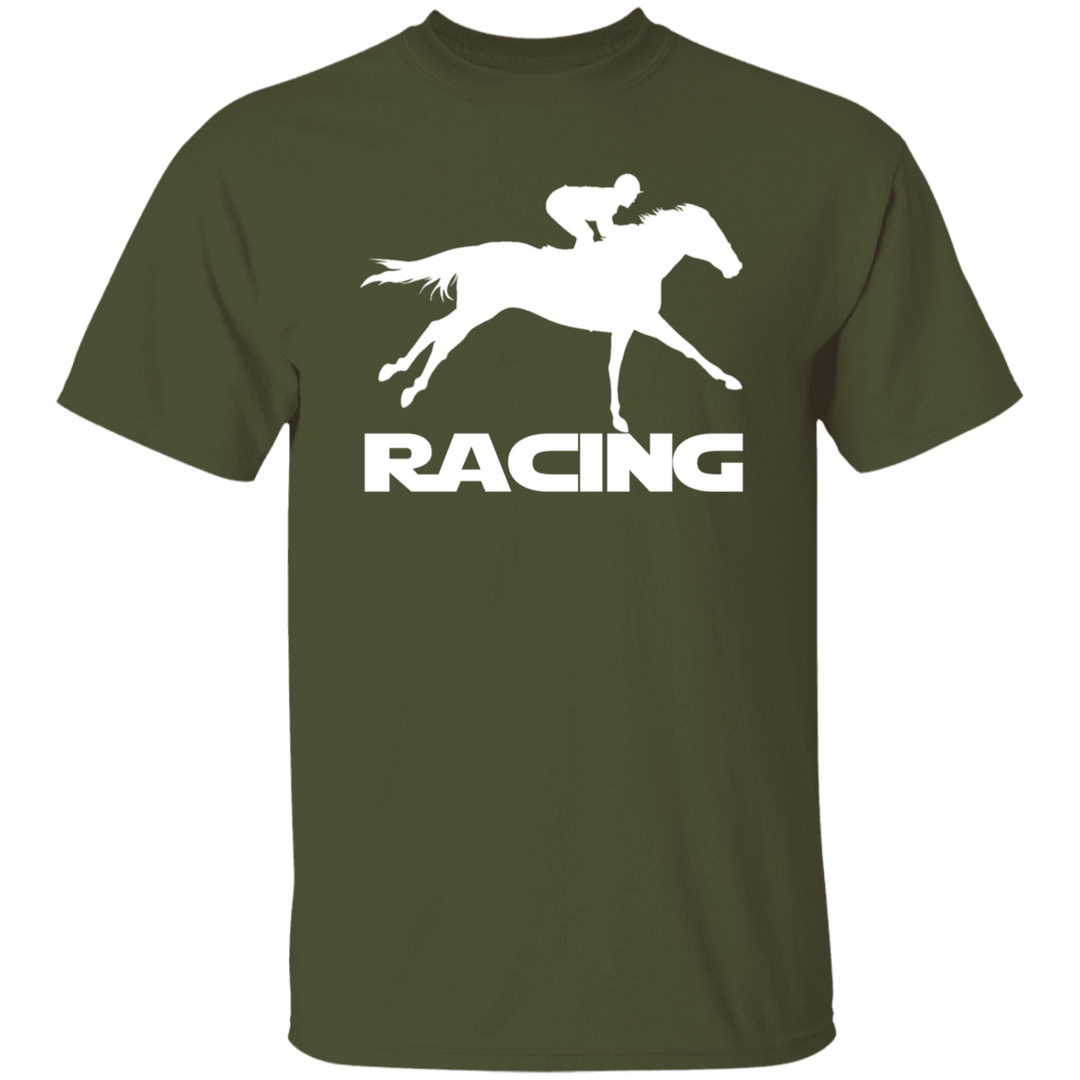 RACING (white) 4HORSE G500 5.3 oz. T-Shirt