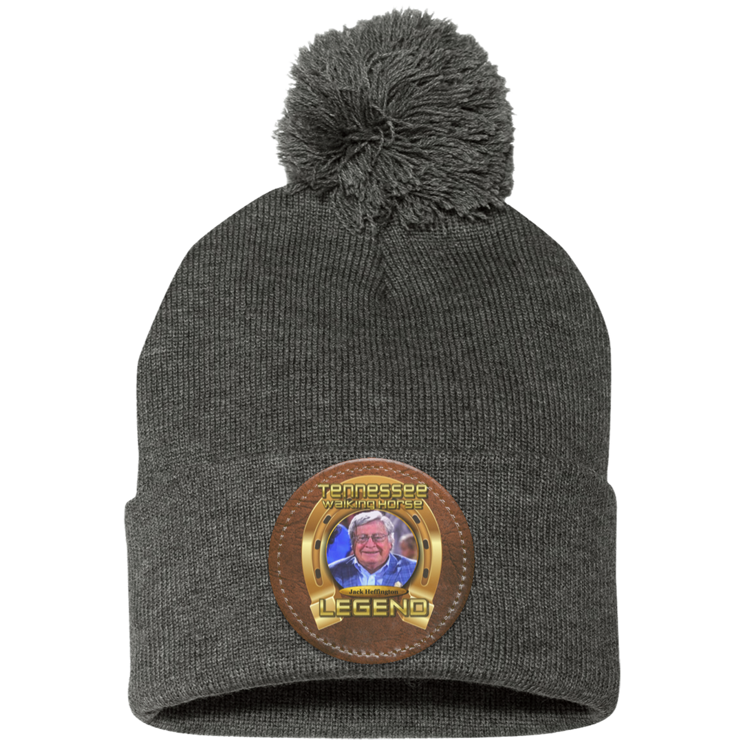 JACK HEFFINGTON (Legends Series) HAT SP15 Pom Pom Knit Cap - Patch