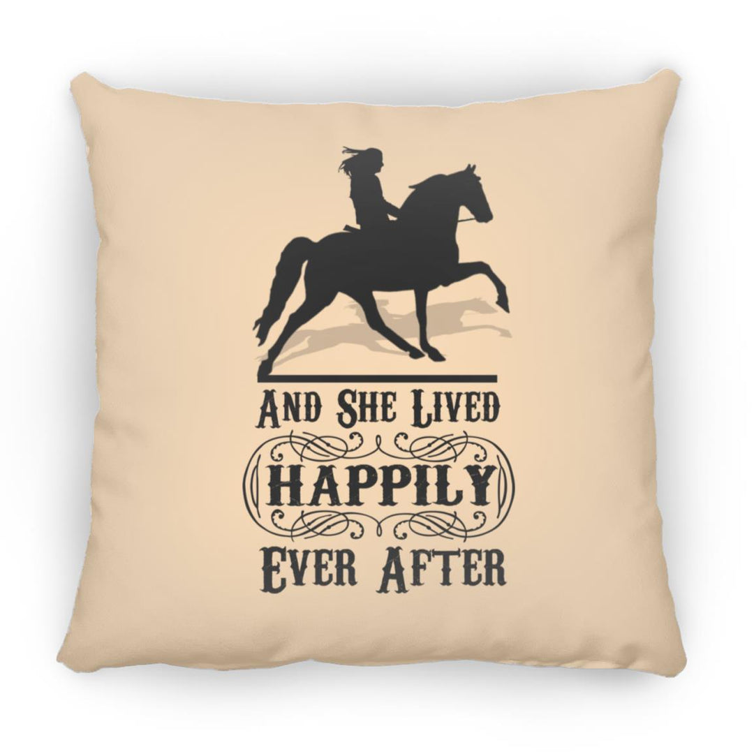 HAPPILY EVER AFTER (TWH Pleasure) Blk ZP16 Medium Square Pillow