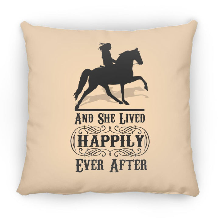 HAPPILY EVER AFTER (TWH Pleasure) Blk ZP16 Medium Square Pillow