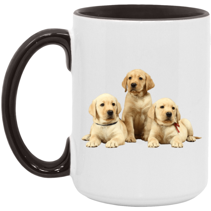YELLOW LAB PUPS 1 AM15OZ 15oz. Accent Mug