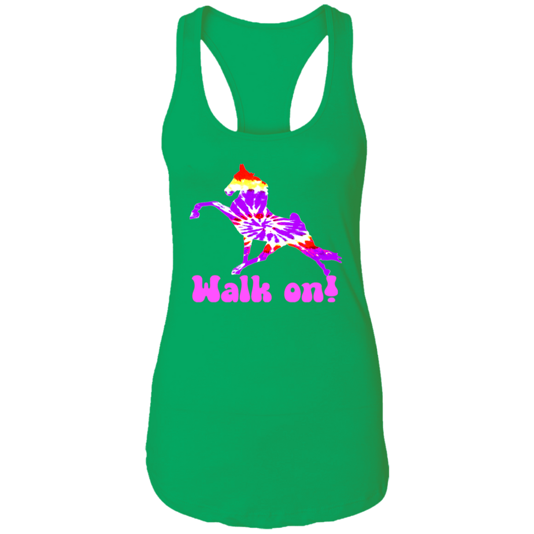 TIE DYE WALK ON NL1533 Ladies Ideal Racerback Tank