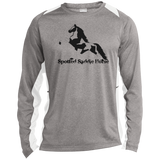 SPOTTED SADDLE WINE 2020 ST361LS Long Sleeve Heather Colorblock Performance Tee