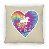 SHE FOUND HER LOVE TWH PLEASURE HEART ZP16 Medium Square Pillow