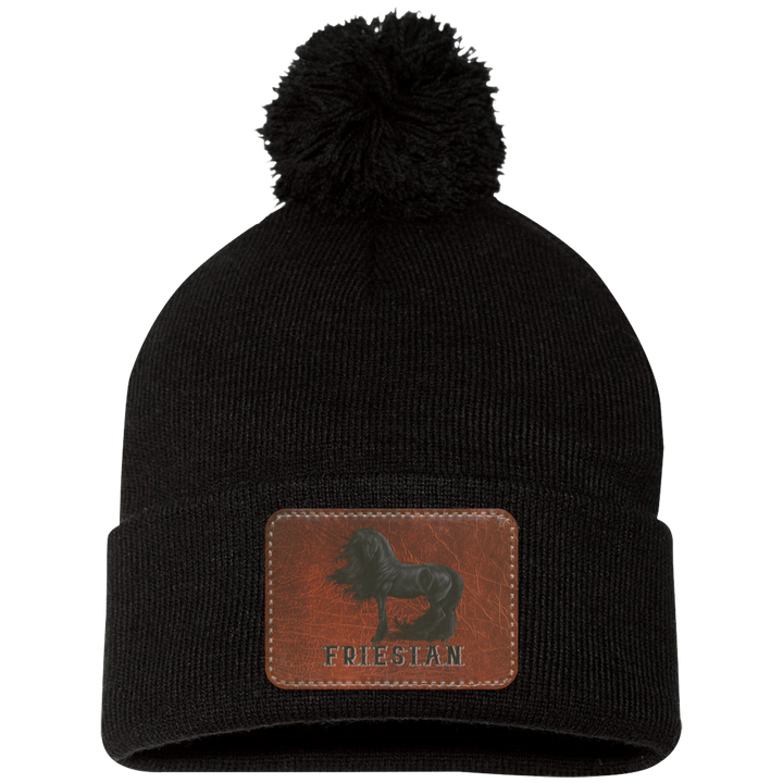 FRIESIAN ON LEATHER SP15 Pom Pom Knit Cap - Patch