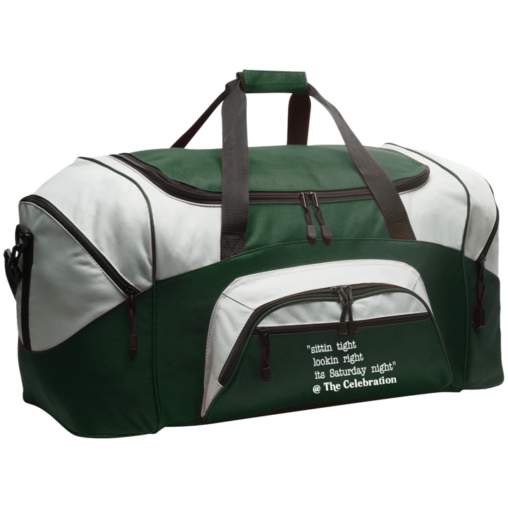 SITTIN TIGHT LOOKIN RIGHT (WHT) BG99 Colorblock Sport Duffel