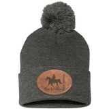 MISSOURI FOX TROTTER ON LEATHER SP15 Pom Pom Knit Cap - Patch