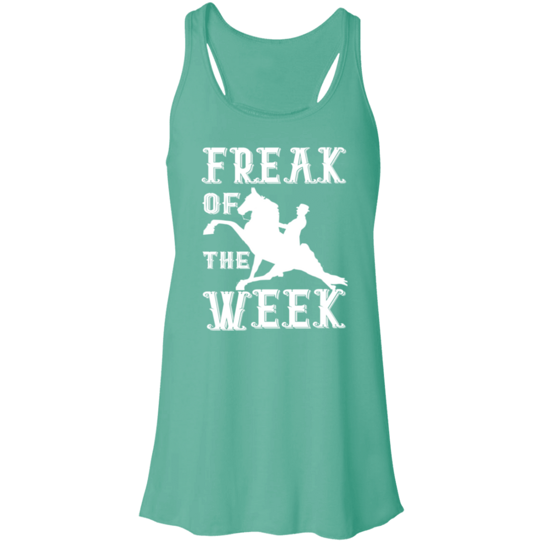 FREAK OF THE WEEK (WHITE) B8800 Flowy Racerback Tank