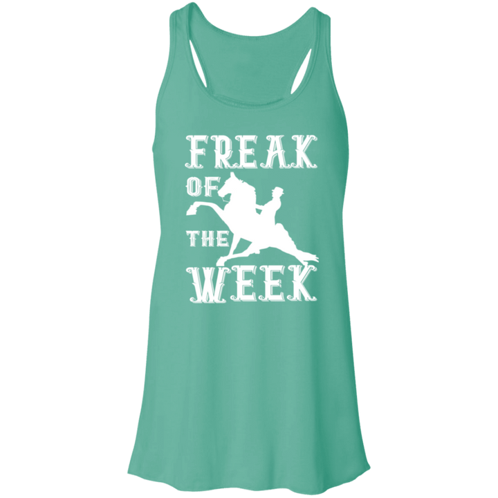 FREAK OF THE WEEK (WHITE) B8800 Flowy Racerback Tank