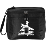 TURNIN AND BURNIN BARREL RACING (white) 4HORSE BG513 12-Pack Cooler