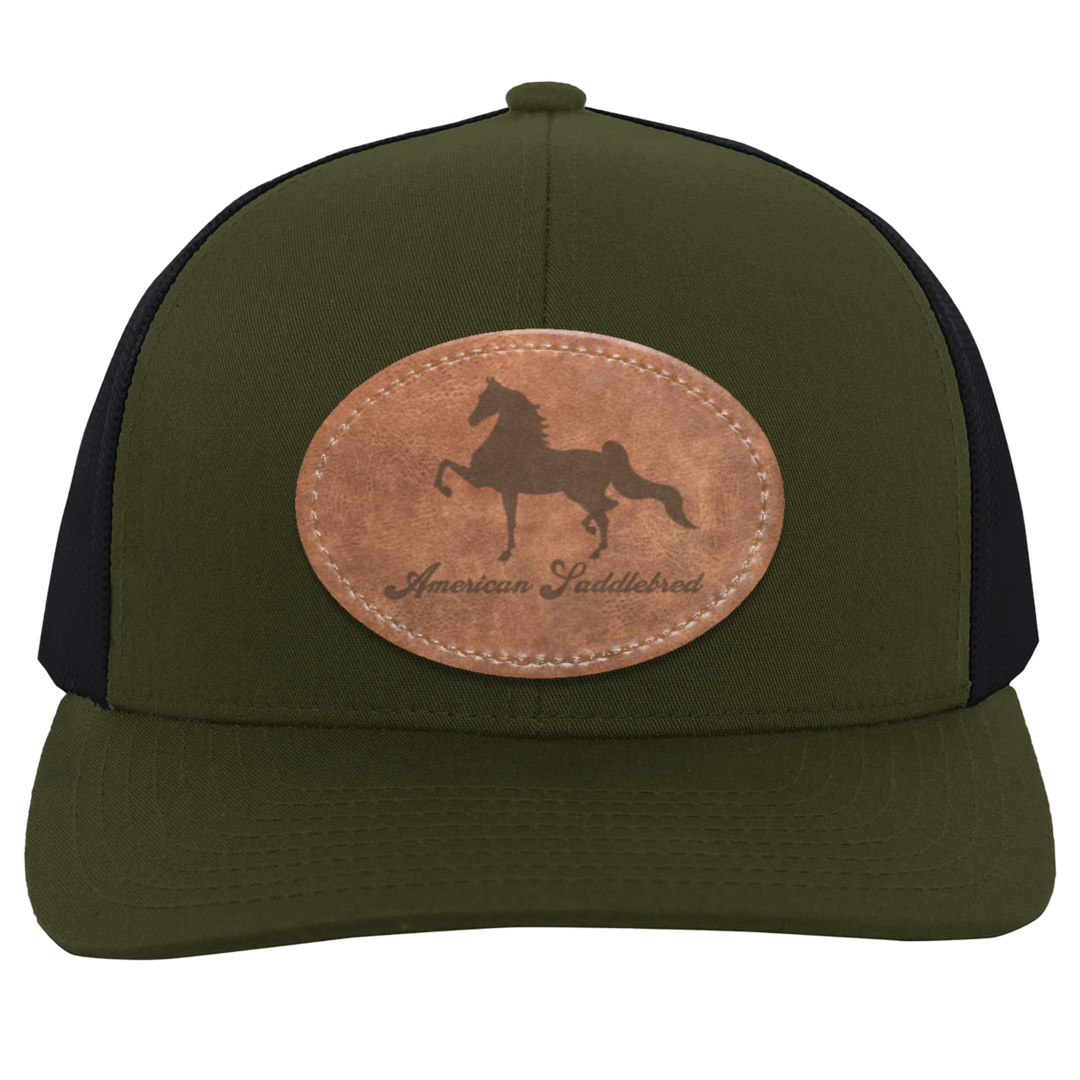 AMERICAN SADDLEBRED ON LEATHER 104C Trucker Snap Back - Patch